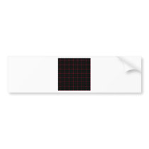 Two Bands Small Square - Burgundy on Black Bumper Sticker