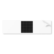 Two Bands Small Square - Gray on Black Bumper Sticker