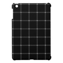 Two Bands Small Square - Gray on Black Case For The iPad Mini