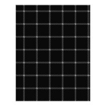 Two Bands Small Square - Gray on Black Custom Letterhead