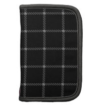 Two Bands Small Square - Gray on Black Organizers