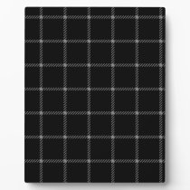 Two Bands Small Square - Gray on Black Display Plaques