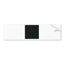 Two Bands Small Square - Green on Black Bumper Stickers