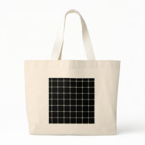Two Bands Small Square - Honeydew on Black Canvas Bag