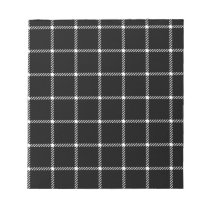 Two Bands Small Square - Honeydew on Black Memo Notepads