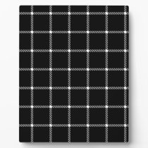 Two Bands Small Square - Honeydew on Black Photo Plaques