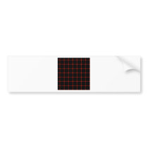 Two Bands Small Square - Scarlet on Black Bumper Sticker