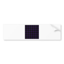 Two Bands Small Square - Violet on Black Bumper Sticker