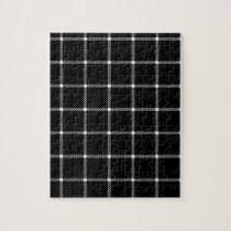 Two Bands Small Square - White on Black Puzzles