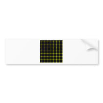 Two Bands Small Square - Yellow on Black Bumper Stickers