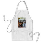 Two Barber Chairs Aprons