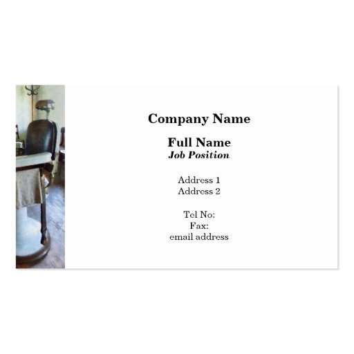 Two Barber Chairs Business Cards