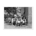 Two Beautiful Girls and One Grumpy Old Man Postcard