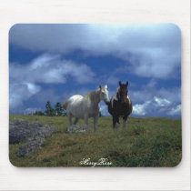 Two Beautiful Horses mousepads by MerryRose Two Beautiful Horses mousepads
