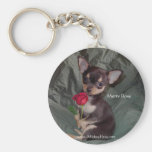 Two Beautiful Roses keychains