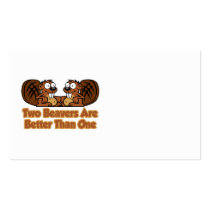 Two Beavers Are Better Than One Business Card Template
