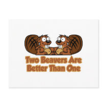 Two Beavers Are Better Than One Postcard