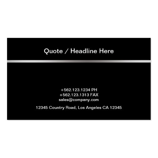 Two Beers  - Elegant Business Cards for bars (back side)