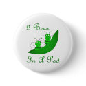 Two Bees In A Pod Button