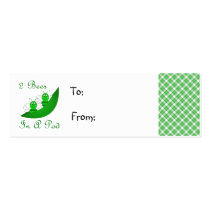 Two Bees In A Pod Gift Tag business cards by bugspot Two Bees In A Pod Gift Tag business cards