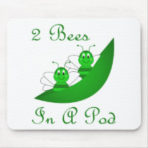 Two Bees In A Pod Mousepad
