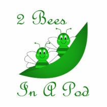 Two Bees In A Pod Ornament Cut Out