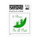 Two Bees In A Pod Postage Stamp