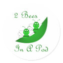 Two Bees In A Pod Sticker
