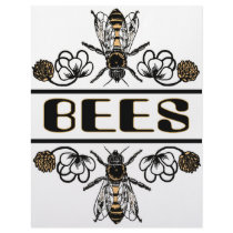 two bees with clover trans1 letterhead template