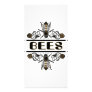 two bees with clover trans1 photo greeting card