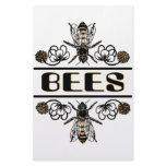 two bees with clover trans1 customized stationery