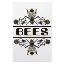 two bees with clover trans1 customized stationery