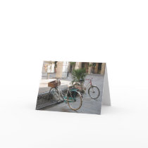 Two Bikes Parked on an Italian Street Notecards