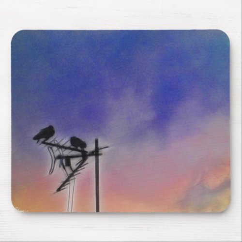 Two Birds at Sunset mousepad