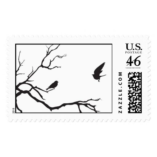 Two birds in a tree stamps