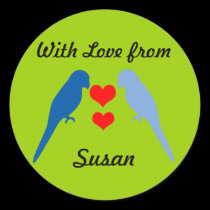 Two birds in Love Gift Sticker stickers