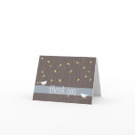 Two Birds Thank You Card: Chocolate Brown