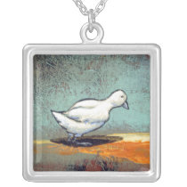 Two Birds - unique emotional bird relationship art necklaces