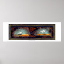 Two Birds - unique emotional bird relationship art posters