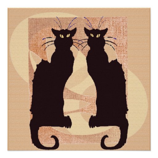 Two Black Cats Invitation