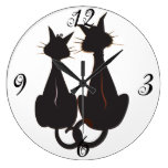 Two Black Cats Wall Clock
