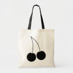 Two Black Cherries. Canvas Bags