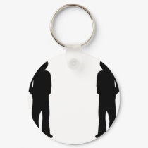 two black cool guys icon keychains