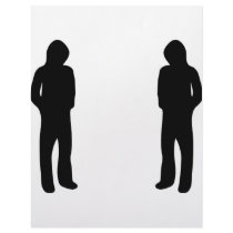two black cool guys icon letterhead