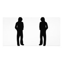two black cool guys icon photo cards