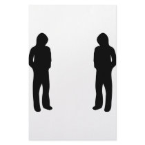 two black cool guys icon stationery