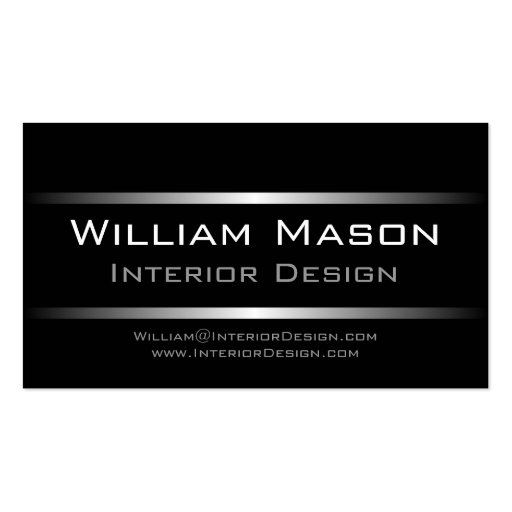 Two Black Stripes Professional Business Card