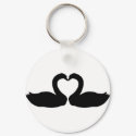 two black swans icon keychains