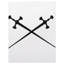 two black swords icon letterhead