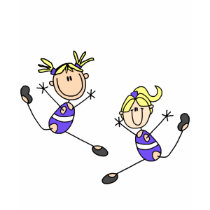 Two Blond Girl Gymnast Tshirts and Gifts